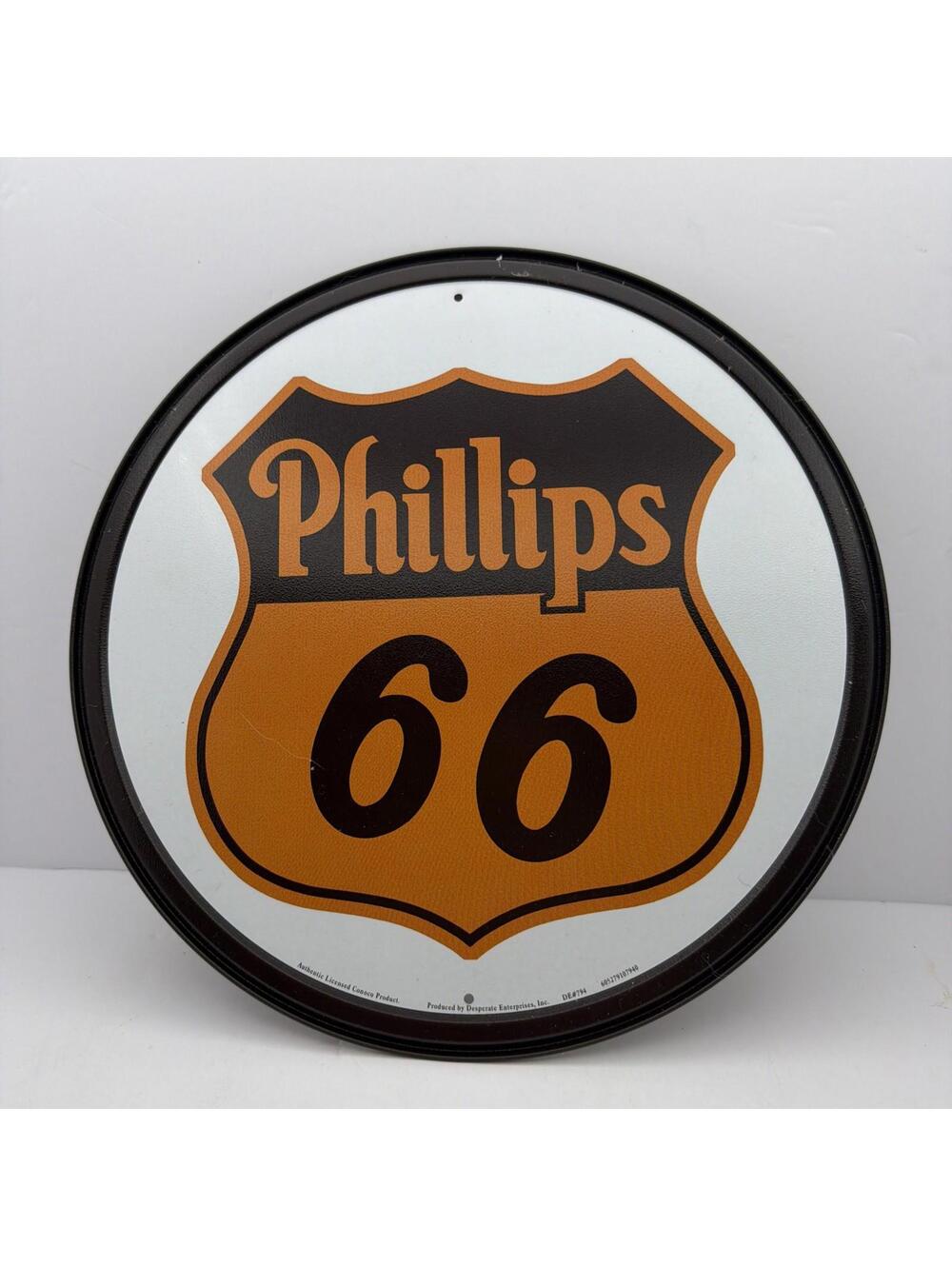 Phillips 66 Round Metal Sign 12" x 12"